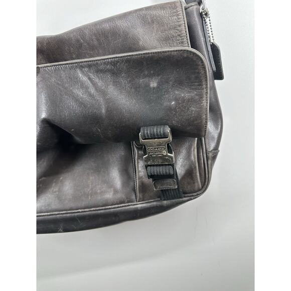 Vintage Coach Messenger Leather Briefcase Laptop Bag Strap Large H1S-5233 RARE - Picture 15 of 16